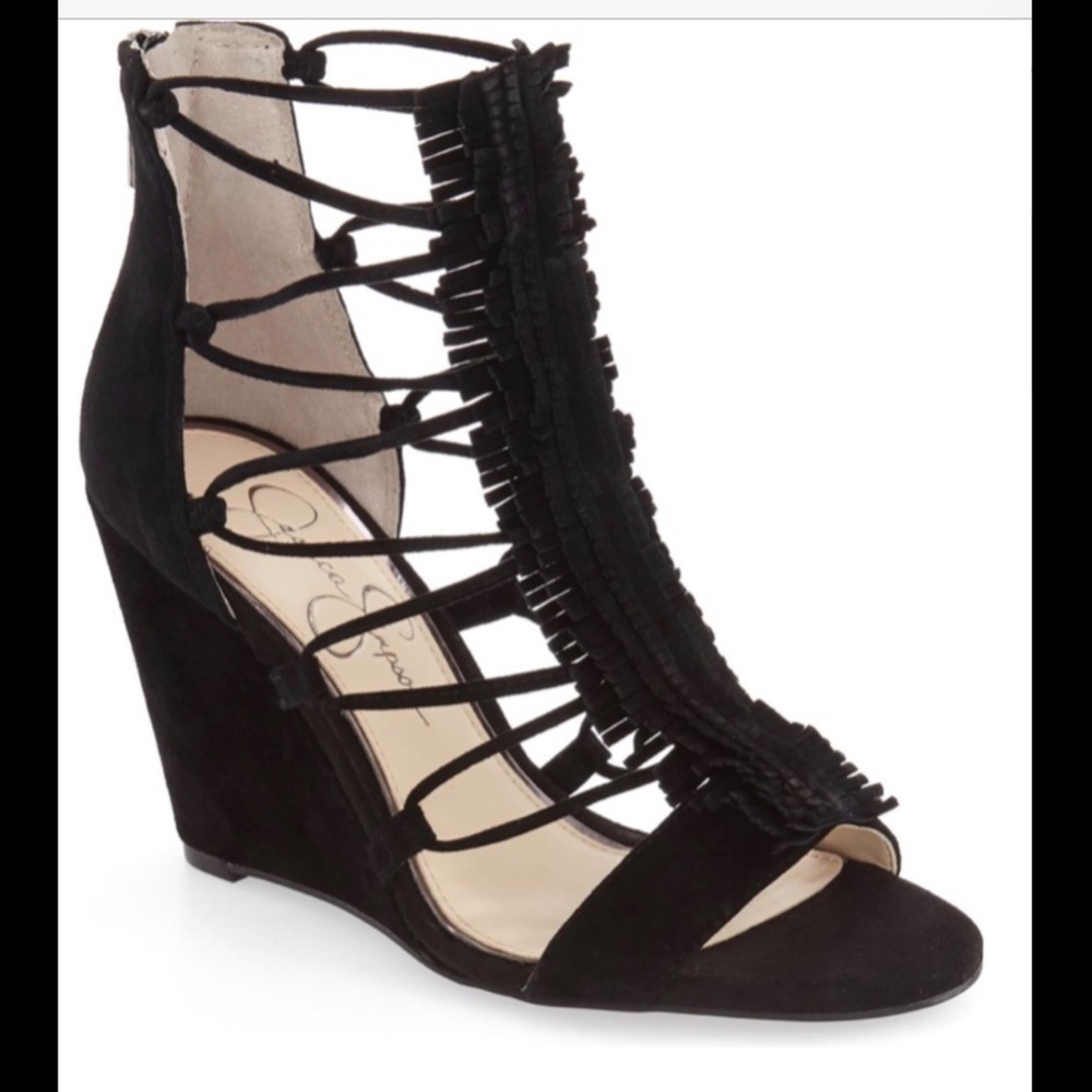 Jessica Simpson 9M Beccy wedge suede sandal